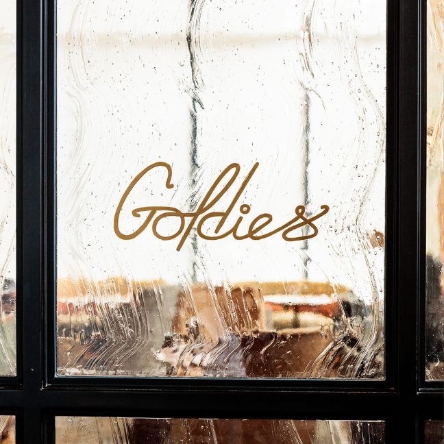 Goldie's Signage on Door