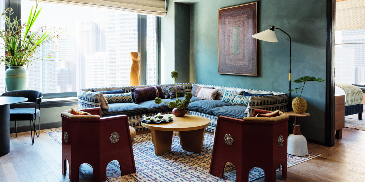 downtown la proper hotel suite with separate living room