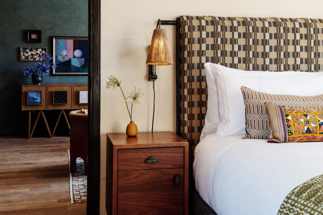 Thoughtfully designed downtown la proper guestroom with artisan details and warm contemporary décor