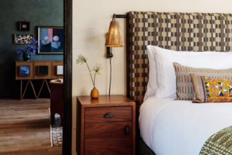 Thoughtfully designed downtown la proper guestroom with artisan details and warm contemporary décor
