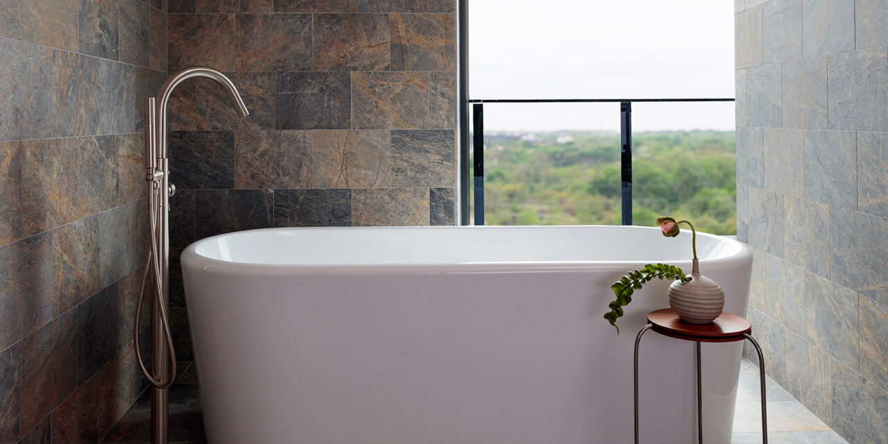 austin proper bath tub with view