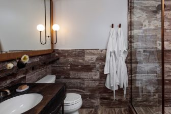 Modern Building guest room bathroom