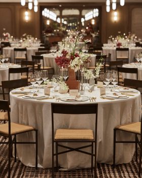 Canela Ballroom Wedding Reception set up