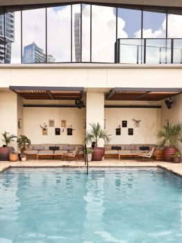 Austin Proper Rooftop Pool with private cabanas