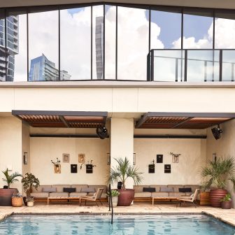 austin proper pool deck with view of private cabanas