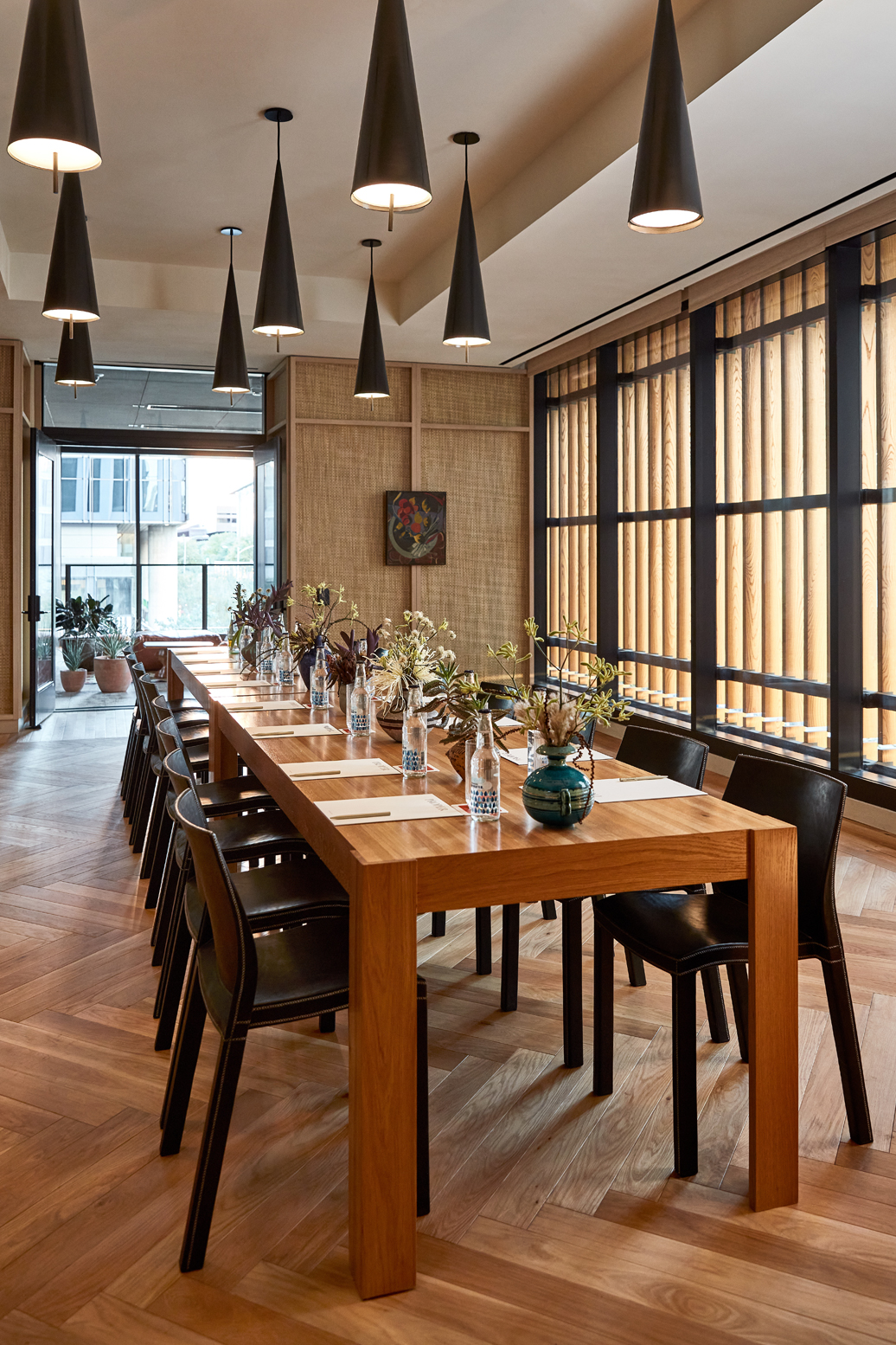 pre function room long table set up