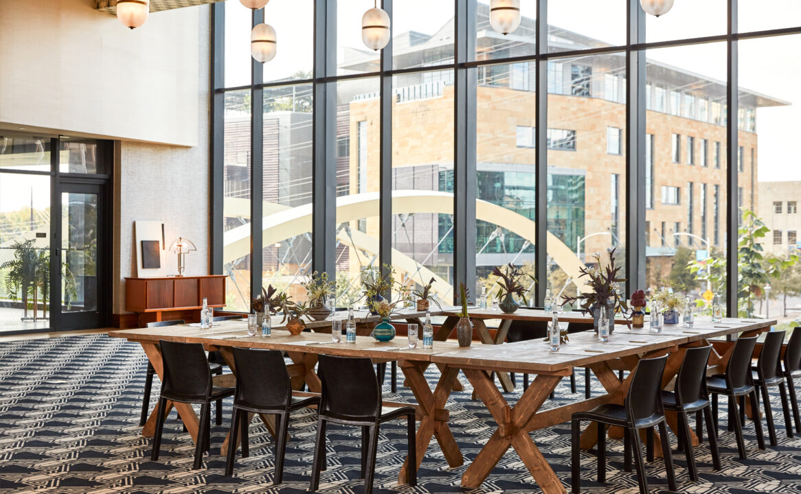 Mirabeau Ballroom classroom style meeting set up