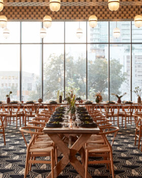 Mirabeau Ballroom Long table set up