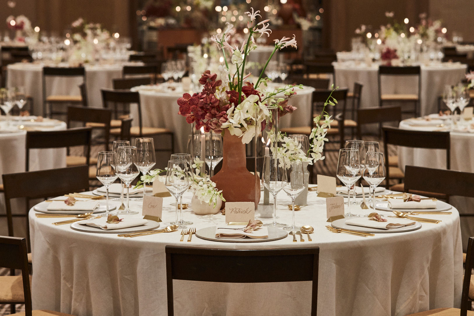 Canela Ballroom Wedding Reception set up