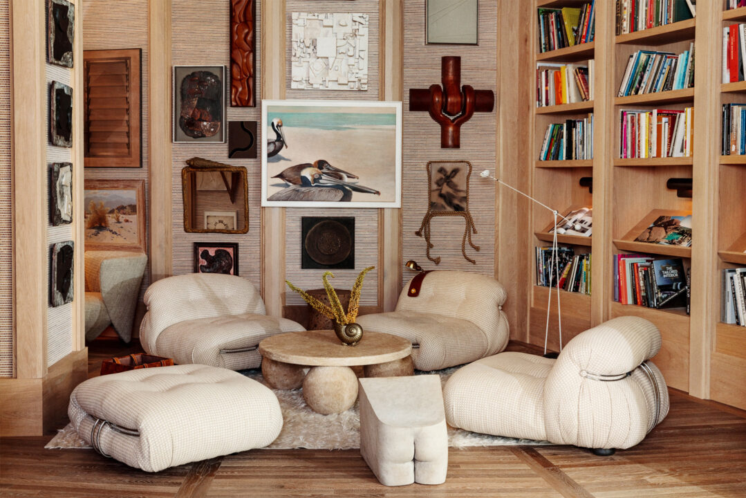 Santa Monica Proper Grotto Library seating area
