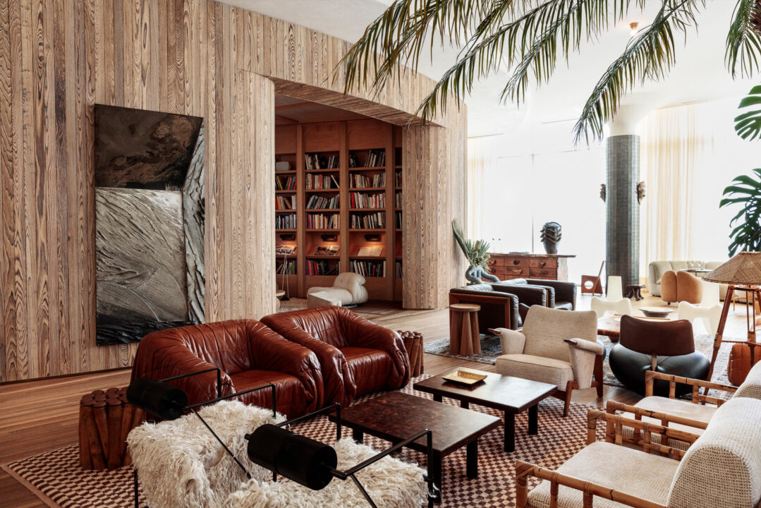 Palma Lounge with view of Grotto Library