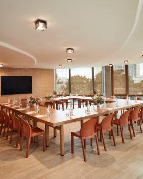 Santa Monica Proper Converge Meeting room with classroom style set up