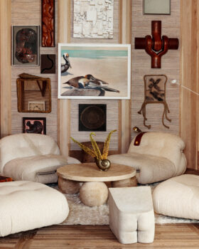 Santa Monica Proper Grotto Library seating area