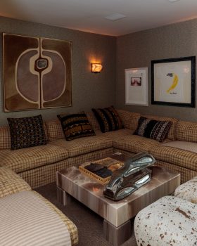 Malibu Beach House living room with U shaped couch