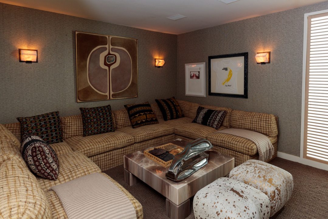 Malibu Beach House living room with U shaped couch