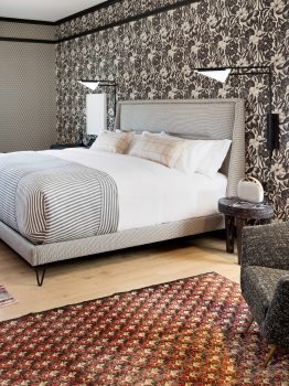 san francisco proper guest room with view of city