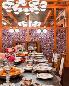 gilda's private dining room with festive table setting