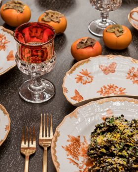 gilda's private dining room with festive table setting