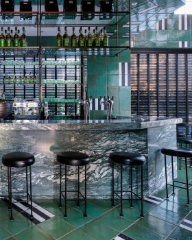 La Bande order counter and tables