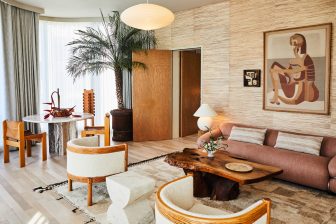 Santa Monica Proper Suite Living Room with Artful Decor