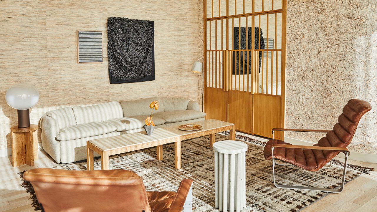 Santa Monica Proper Suite Living Room with Artful Decor