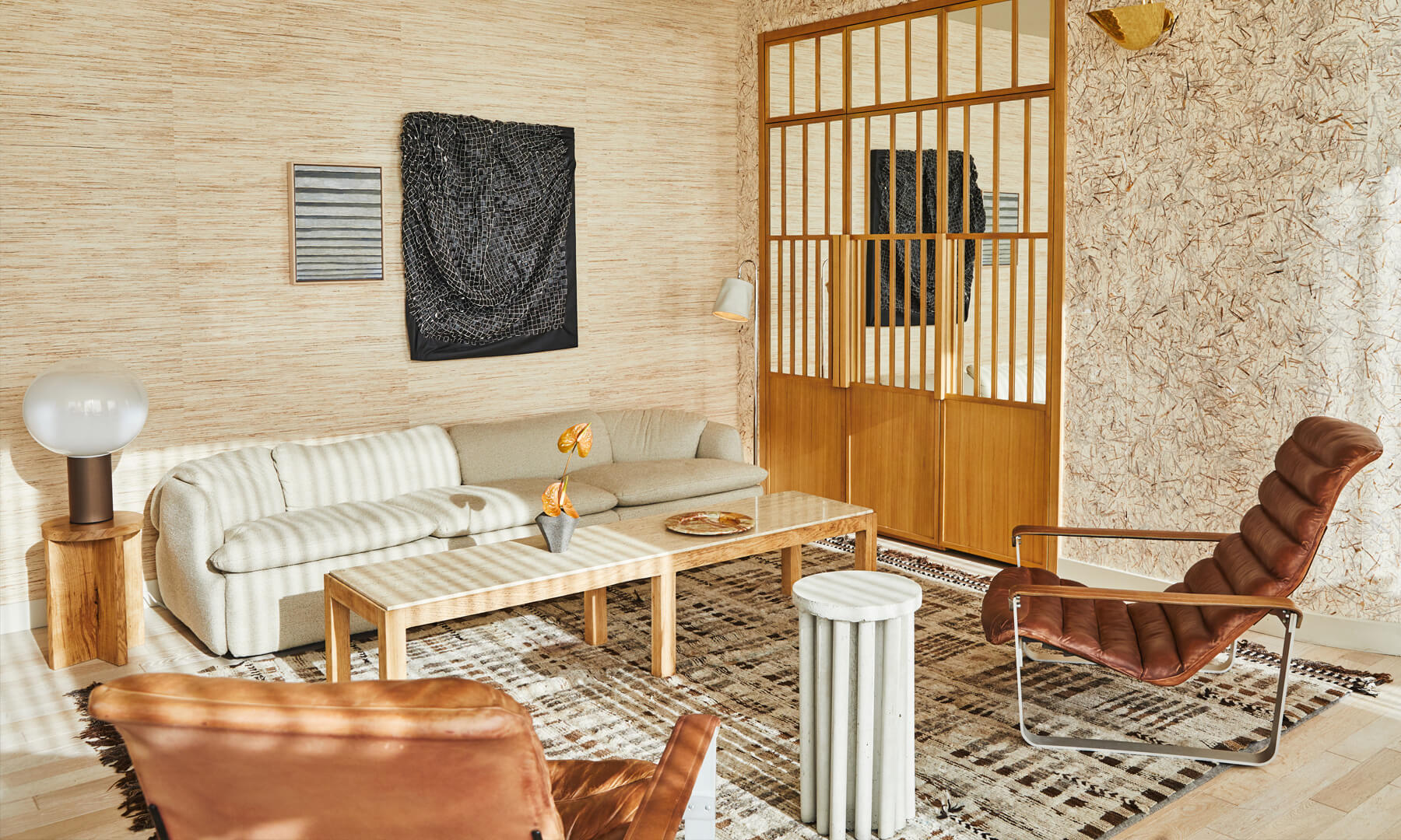 Santa Monica Proper Suite Living Room with Artful Decor