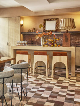 Downtown LA Proper Pool Suite kitchen and dining area