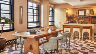 Downtown LA Proper Pool Suite kitchen and dining area