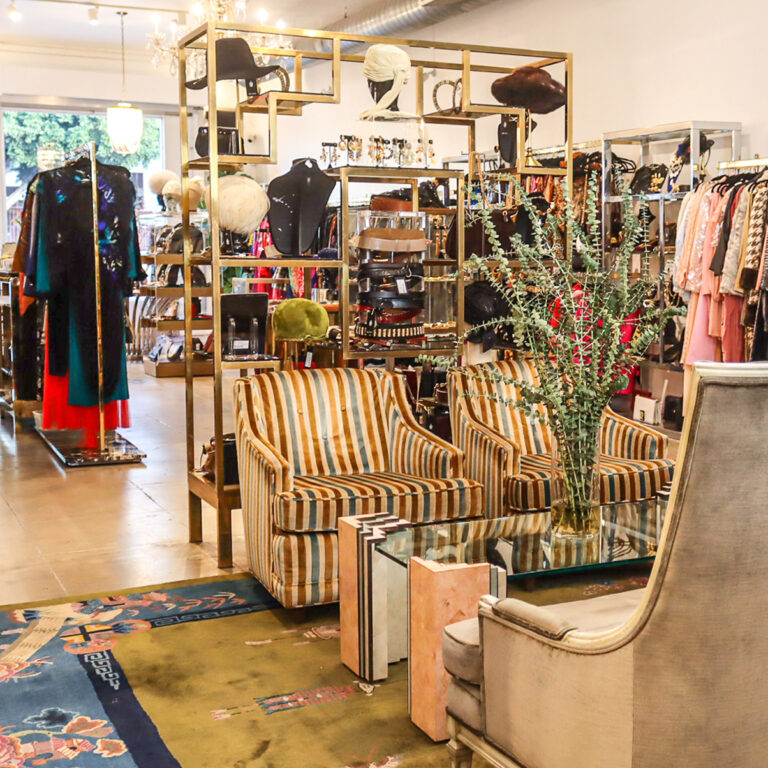 Beautiful products are displayed in the shop for clients to browse and choose.