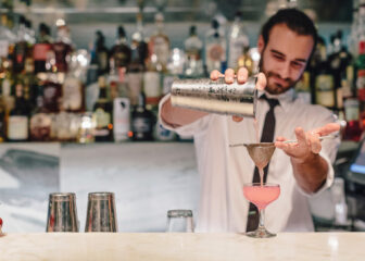 bartender mixing drink