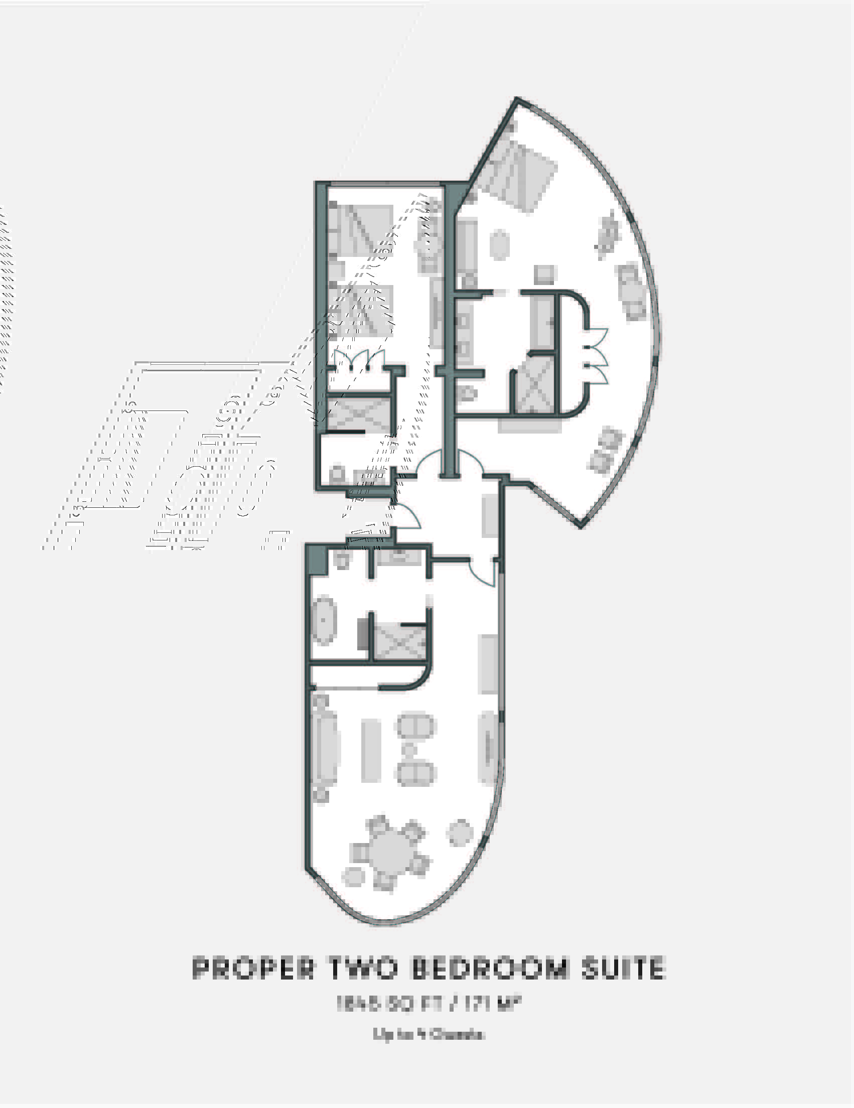 Proper Two Bedroom Suite floor plan