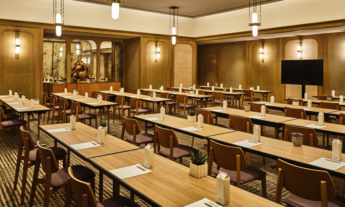 Modern ballroom setup for meetings and corporate events
