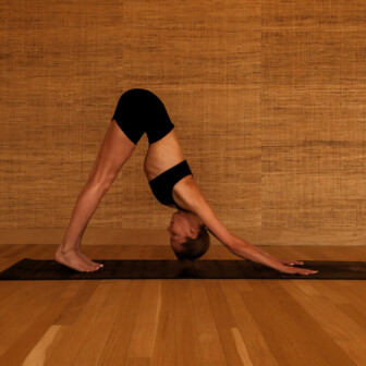 woman doing yoga