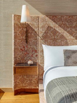 Close up of Austin Proper guest room bed