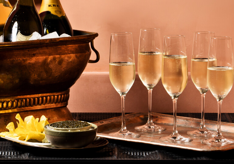 Champagne and caviar
