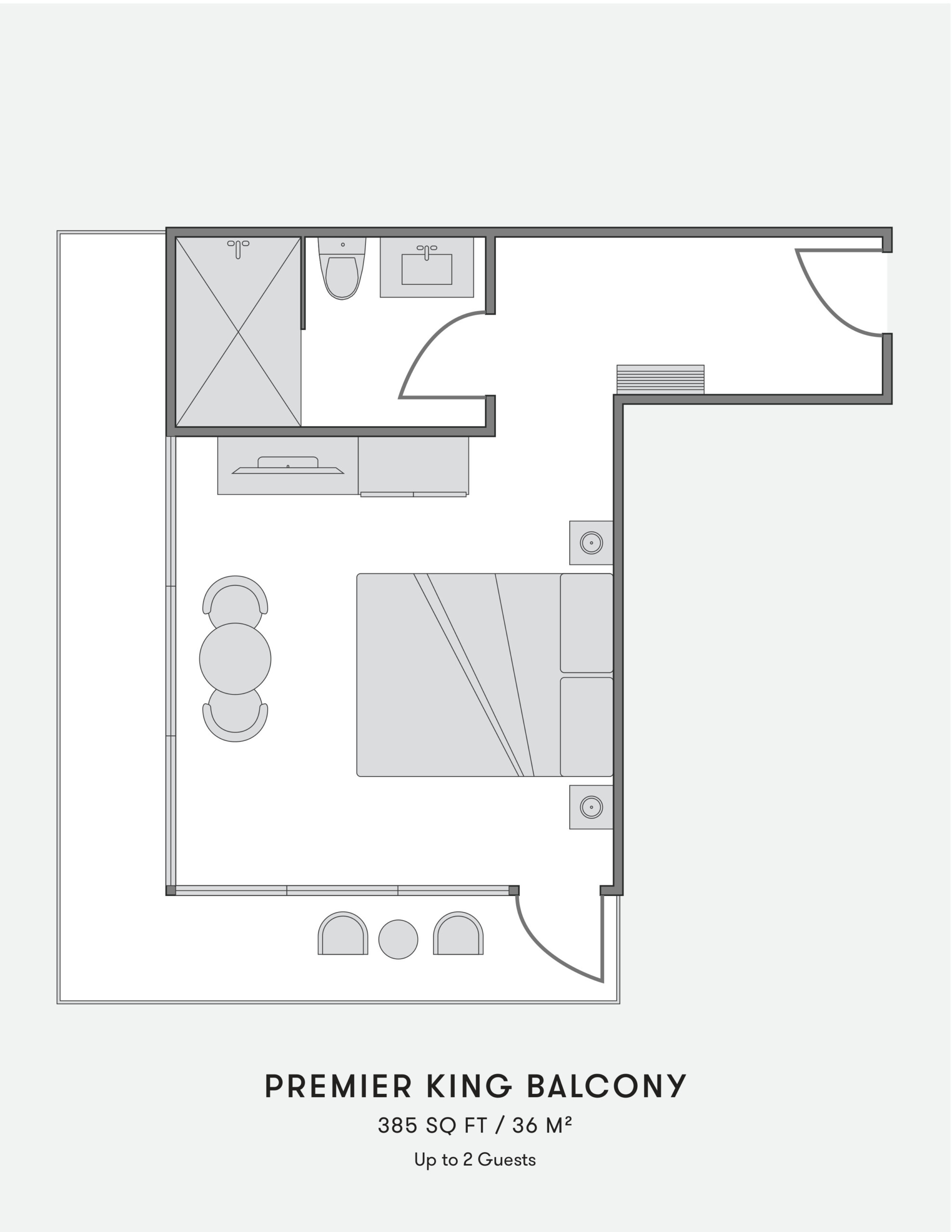 Premier King Balcony Map