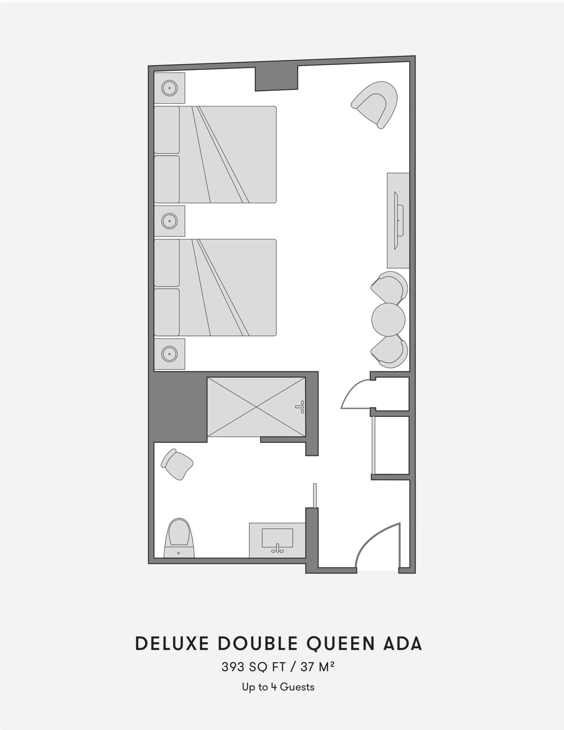 Deluxe Double Queen Ada Map