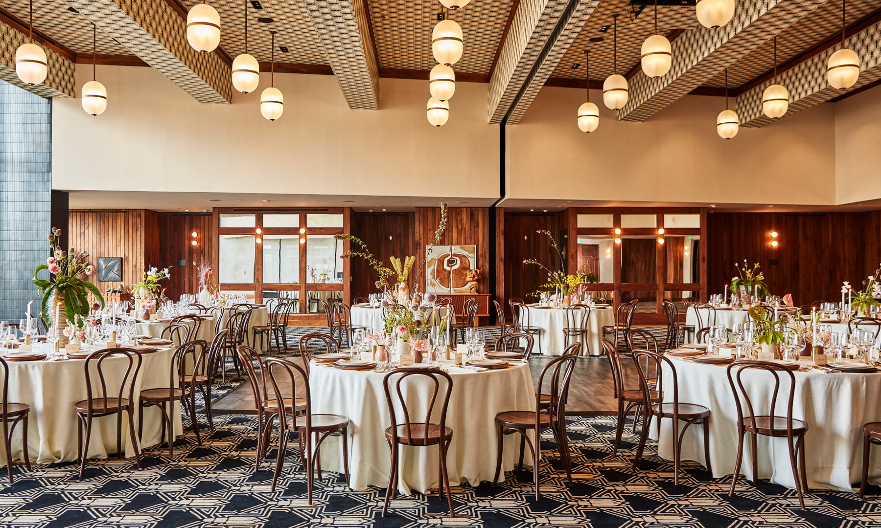 mirabeau ballroom wedding reception set up